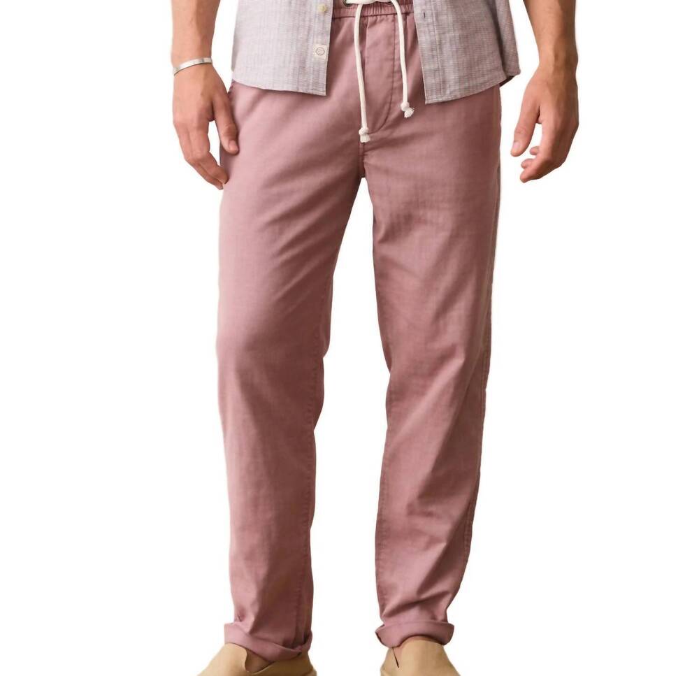 NEW MARINE LAYER saturday stretch beach pants in faded brick